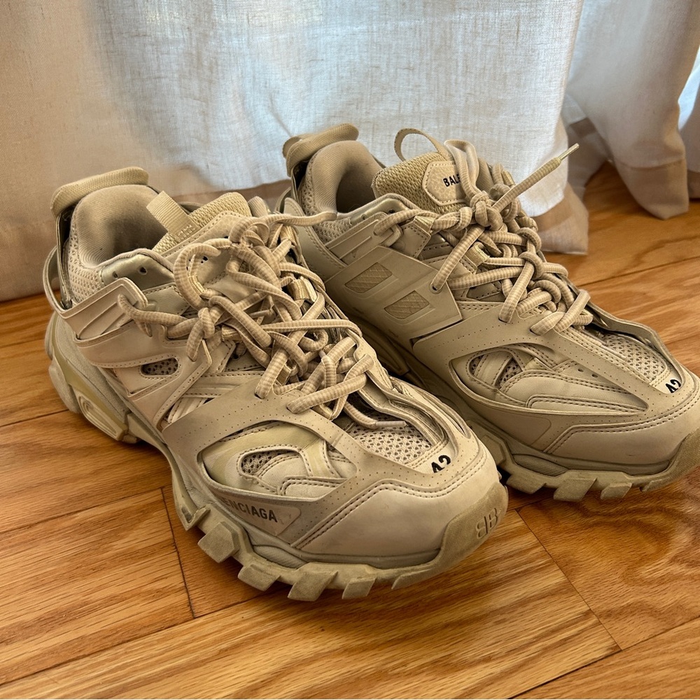 Balenciaga Cream Track Sneakers